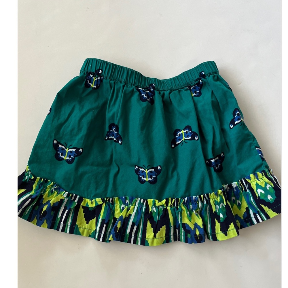 Crazy 8 Girls Green Butterfly Print Ruffle Skirt 18-24M